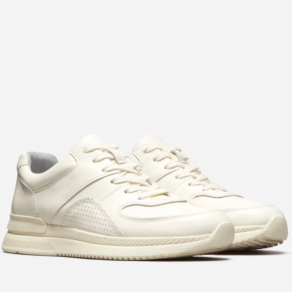 Everlane‎ White The Trainer Full Grain Quality Leather Lace Up Comfy Sneakers 11